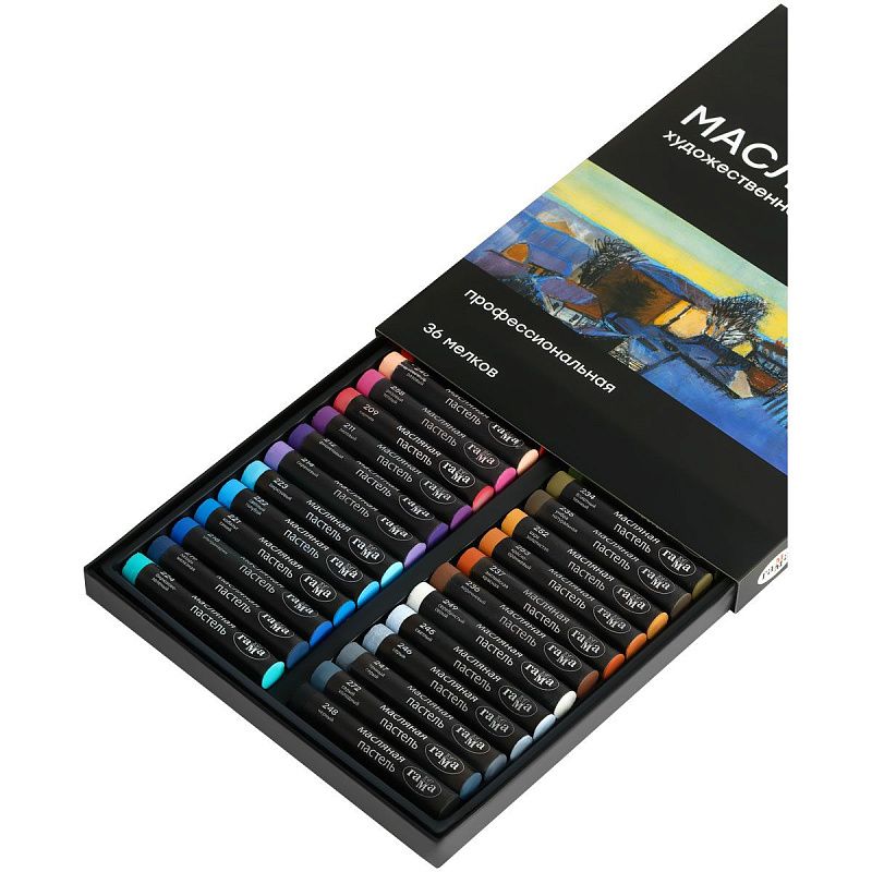 УЦЕНКА - Пастель масляная Гамма, 36 цветов, картон. упаковка (осн 363157)