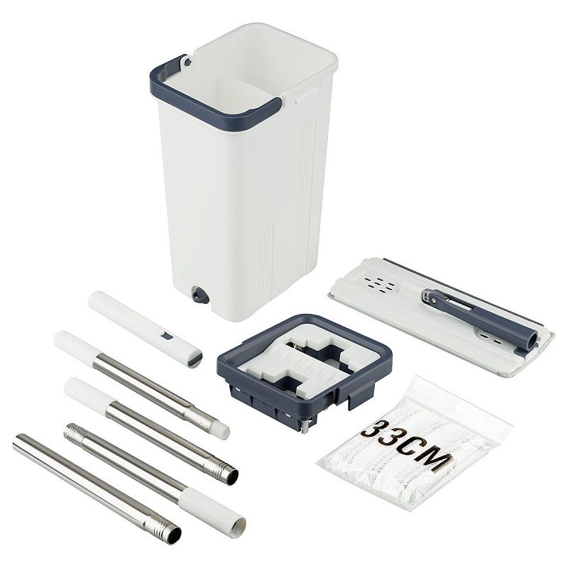 Набор для уборки OfficeClean Professional, с вертикальным отжимом, объем ведра 10 литров, 2 насадки в комплекте