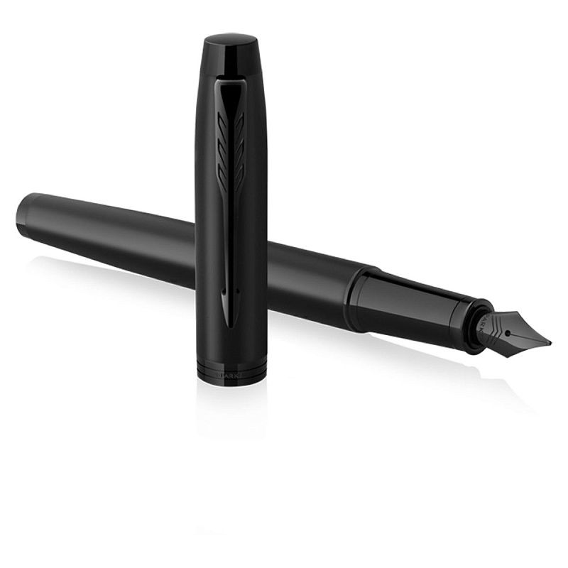 Ручка перьевая Parker "IM Achromatic Black" синяя, 0,8мм, подарочная упаковка 