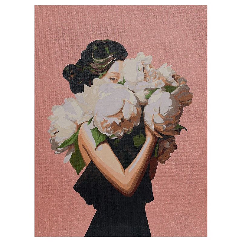 Картина по номерам на холсте с глиттером ТРИ СОВЫ "Тайна взгляда", 30*40, с акриловыми красками и кистями