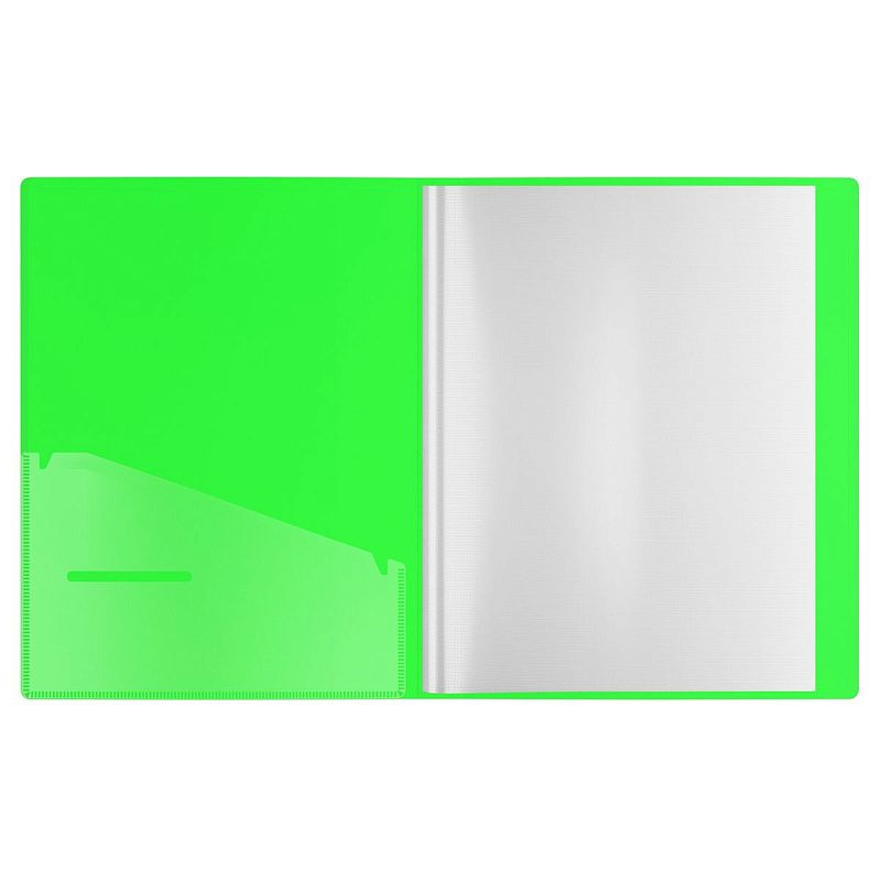 Папка с 40 вкладышами Berlingo "Your Way", 24мм, 600мкм,  зеленый неон, с внутр. карманом 