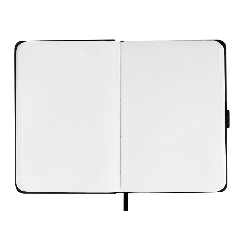 Скетчбук 100л., А5 Гамма "Студия", черный, твердая обложка, на резинке, белая, 110г/м2