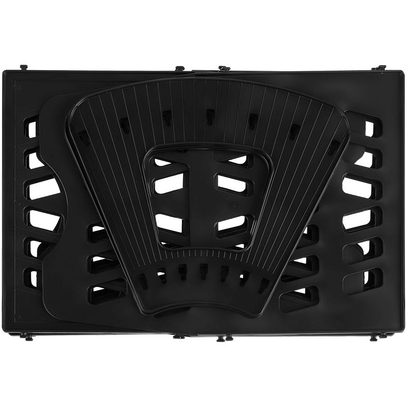 Лоток для бумаг веерный СТАММ, 7-ми секционный, черный