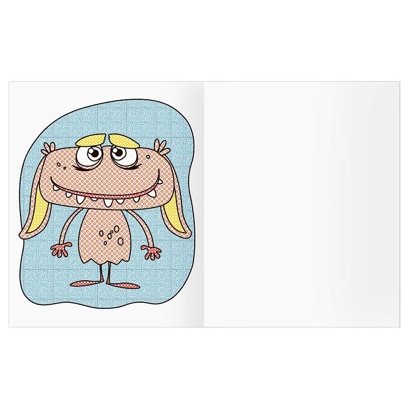 Раскраска водная 200*250 ТРИ СОВЫ "Раскрась водой. Смешные монстрики", 8стр.