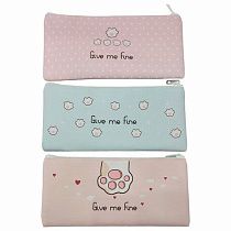 Пенал-конверт ПИФАГОР, 1 отделение, ПВХ, ассорти Pawesome, 22х10 см, 273825
