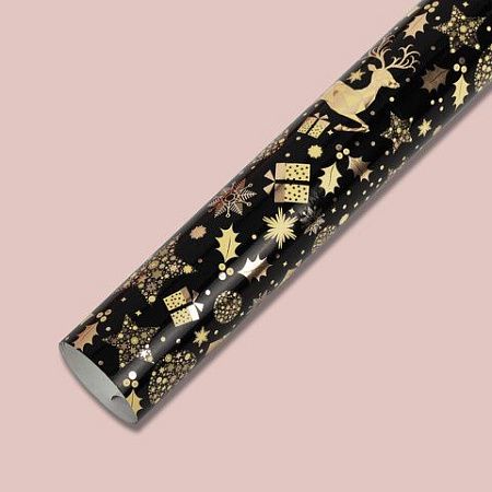 Бумага упаковочная С ЭФФЕКТАМИ новогодняя НАБОР 3 шт. "Хmas Pattern", 70х100 см, ЗОЛОТАЯ СКАЗКА, 591935