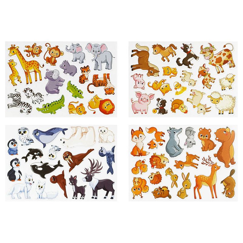 Игра развивающая на магнитах ТРИ СОВЫ "Мама и малыш", 64 эл. 