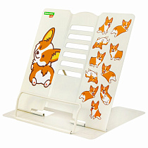 Подставка для книг и учебников BRAUBERG KIDS "Corgi Pup", регулируемый угол наклона, металл, 238054