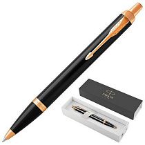 Ручка шариковая PARKER "IM Core Black Lacquer GT", черный глянцевый лак, позолота, синяя, 1931666 Ручка шариковая PARKER "IM Core Black Lacquer GT", черный глянцевый лак, позолота, синяя, 1931666