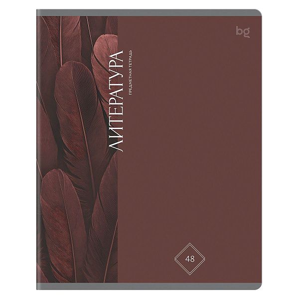 Тетрадь предметная 48л. BG "Гармония знаний" - Литература, soft-touch ламинация