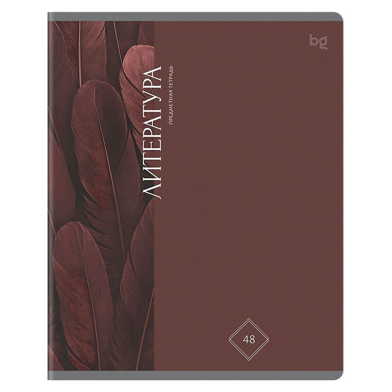 Тетрадь предметная 48л. BG "Гармония знаний" - Литература, soft-touch ламинация