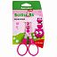 Ножницы BRAUBERG "Kid Series", 130 мм, розовые, с цветной печатью "Поросята", закругленные, 232272