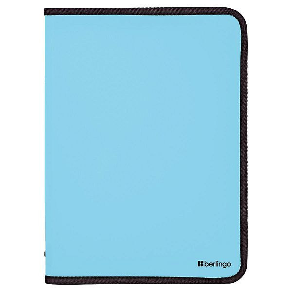 Папка на молнии Berlingo "Instinct" А4, 500мкм, аквамарин