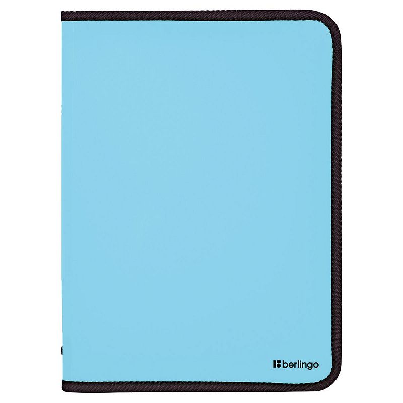 Папка на молнии Berlingo "Instinct" А4, 500мкм, аквамарин