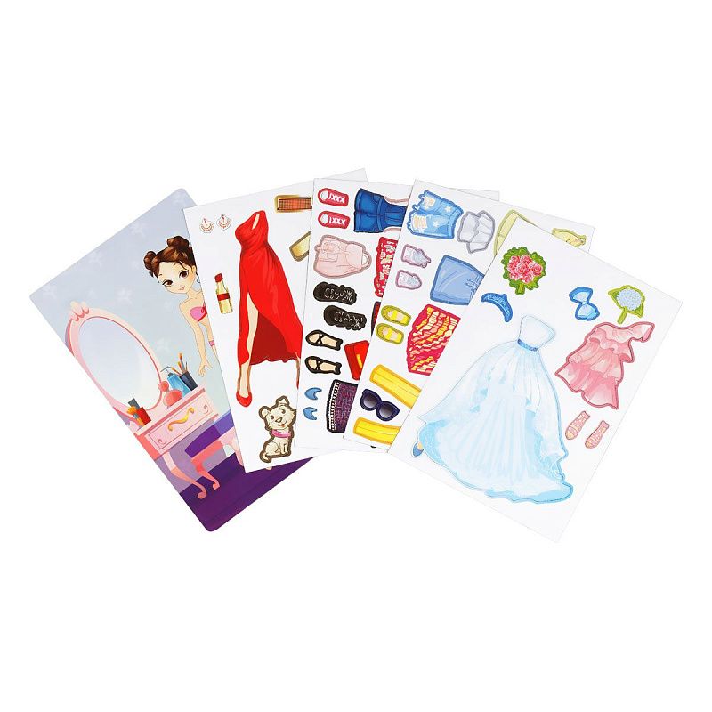 Игра развивающая на магнитах ТРИ СОВЫ "Одень куклу. Маша и Даша", 47 эл. 