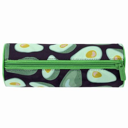 Пенал-тубус BRAUBERG, с эффектом SOFT TOUCH, полиэстер, "Black Avocado", 22х8 см, 270061 