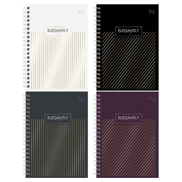 Записная книжка А6 80л., на гребне BG "Minimal", глянцевая ламинация, тиснение фольгой, твердая обложка