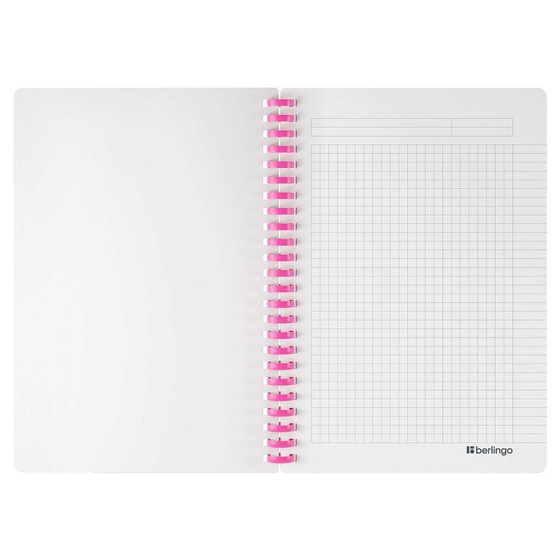 Бизнес-тетрадь A5, 80л., Berlingo "Flower Art", клетка, на силиконовом гребне, 80г/м2, пластик обложка 700мкм