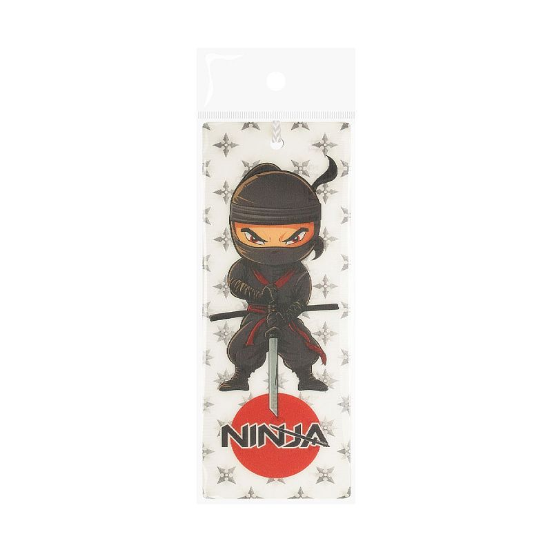 Закладка для книг 3D с линейкой, 150*55мм, ArtSpace "Ninja", декоративный шнурок 