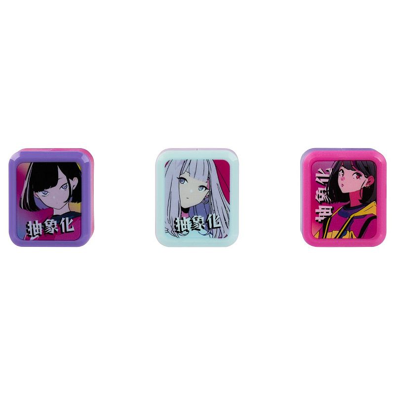 Точилка пластиковая MESHU "МК_Anime", 1 отверстие, ассорти 