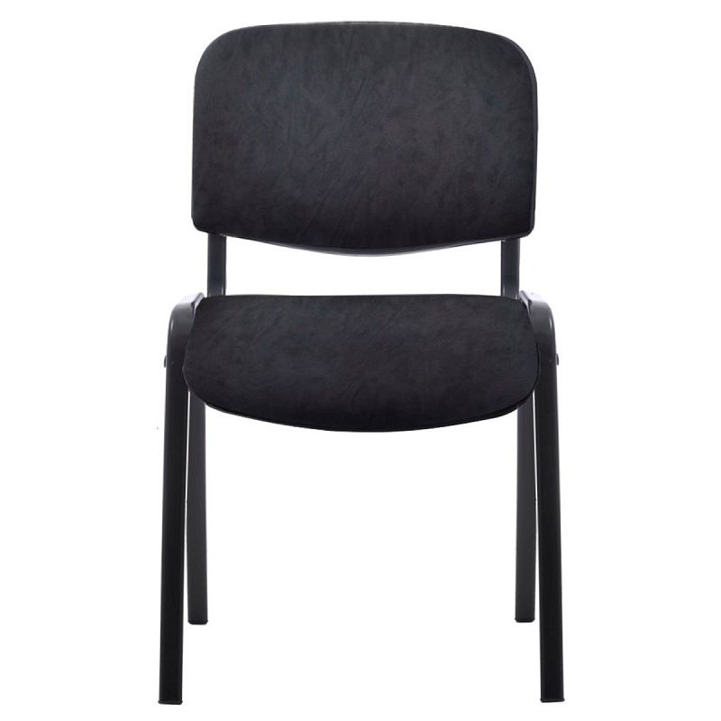 Стул Фабрикант "Изо" PV1, BL, каркас черный, обивка кожзам черный