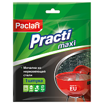 Губка для посуды Paclan "Practi", металлическая, 10*3,5см, 1шт.