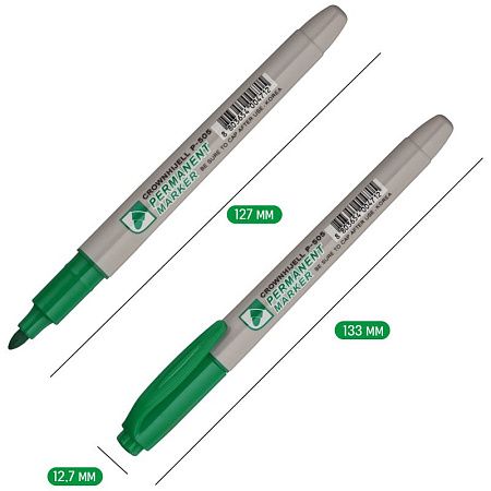 Маркер перманентный Crown "Multi Marker Slim" зеленый, пулевидный, 2мм 
