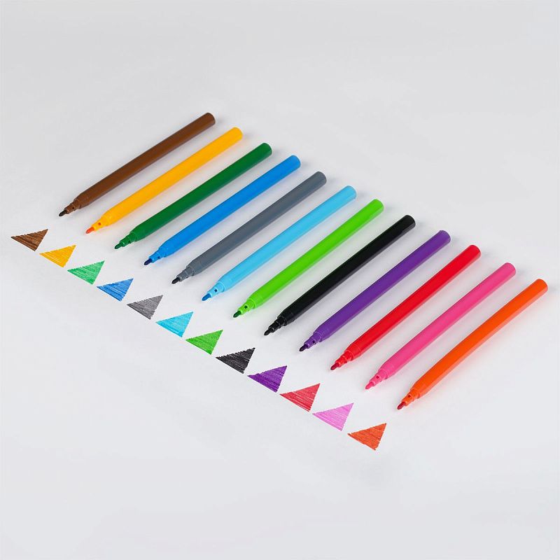 Фломастеры Мульти-Пульти "Чебурашка-2", 12цв, смываемые, картон, европодвес