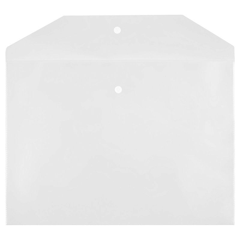 Папка-конверт на кнопке СТАММ А3, 150мкм, пластик, прозрачная, 2шт. 