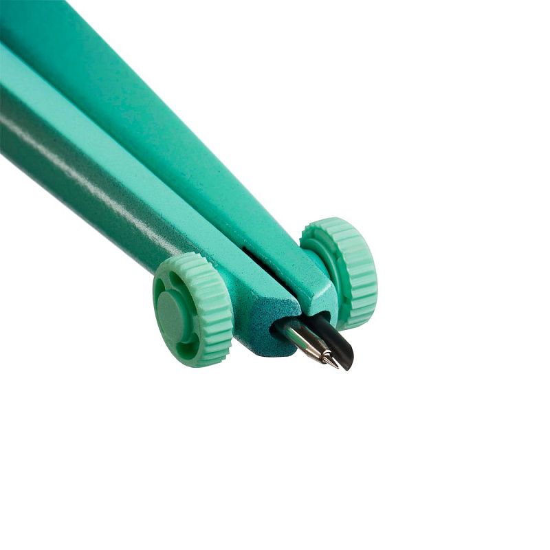 Циркуль Faber-Castell + грифели, пластиковый футляр,  цвет мятно-синий, розово-жемчужный, фиолетово-коралловый 