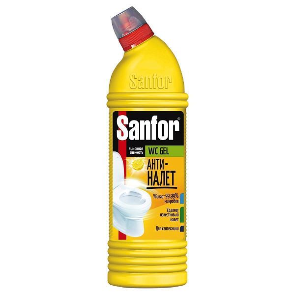 Средство для туалета Sanfor WC "Lemon Fresh", гель, 750мл 