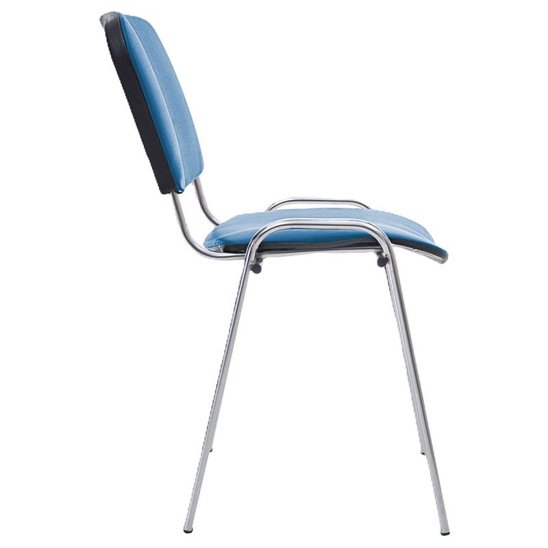 Стул Фабрикант "Изо" DO, №730, CH, каркас хром, обивка кожзам васильковый