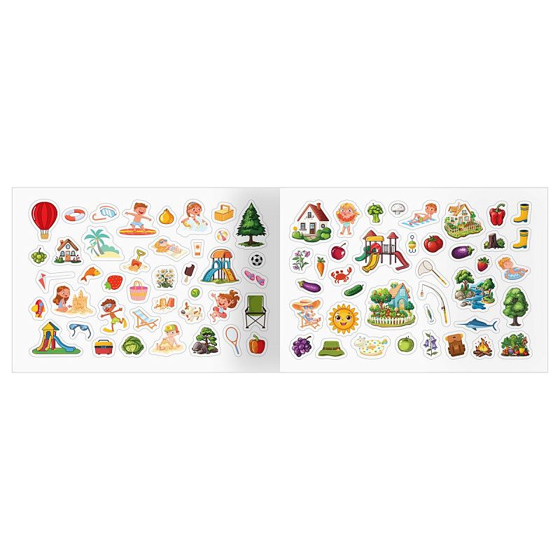 Альбом с наклейками ТРИ СОВЫ "250 наклеек. Времена года", А5, 250шт., 6стр.