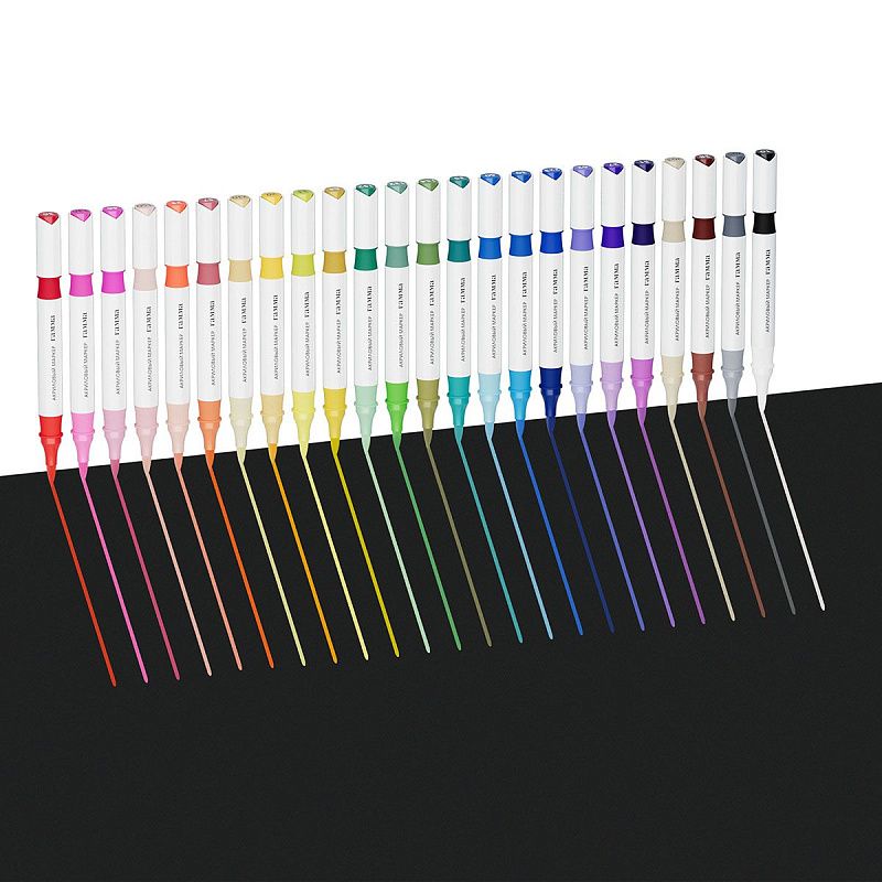 Маркеры акриловые Гамма "Классические", двухцветные, 24шт., 48 цв., пластик.бокс