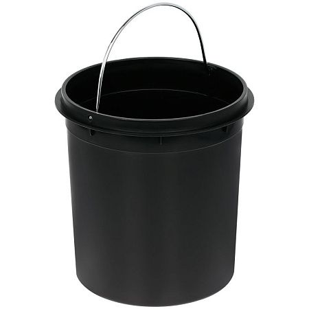 Ведро-контейнер для мусора (урна) OfficeClean Professional Original, 5л, корпус нержавеющая сталь, крышка из пластика, хром