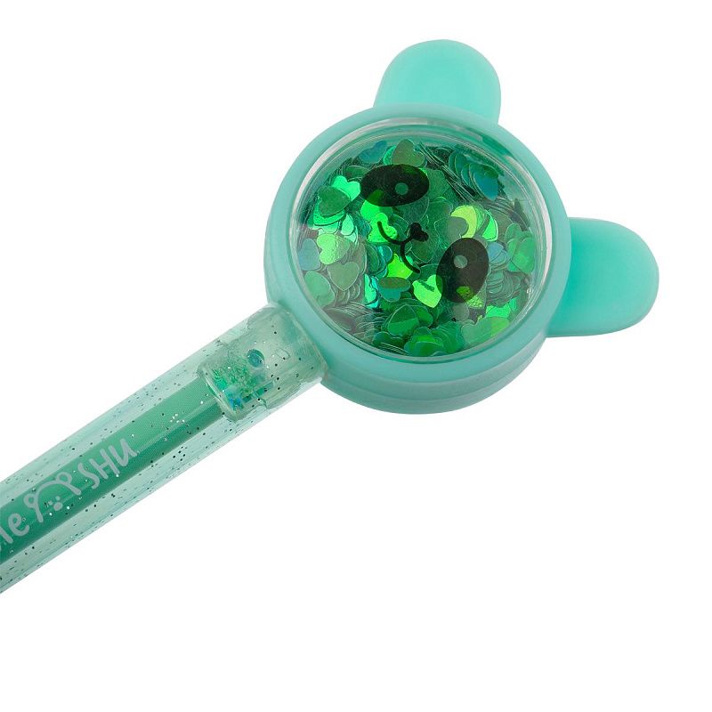 Ручка гелевая стираемая MESHU "Funny smile" синяя, 0,5мм, корпус ассорти, с топпером 