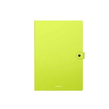 Папка-картотека на кнопке пластиковая ERICH KRAUSE Matt Neon, A4, с 3 отделениями, ас, 54898 
