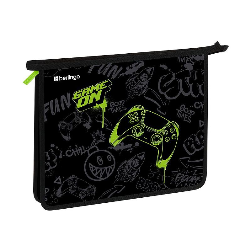 Папка для тетрадей 1 отделение, А5 Berlingo "Level up", 240*205*40мм, пластик, на молнии