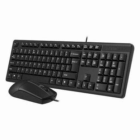 Набор проводной A4TECH KK-3330, USB, клавиатура 104 кл., мышь 2 кн.+1 кн.-колесо, черная, 1530249