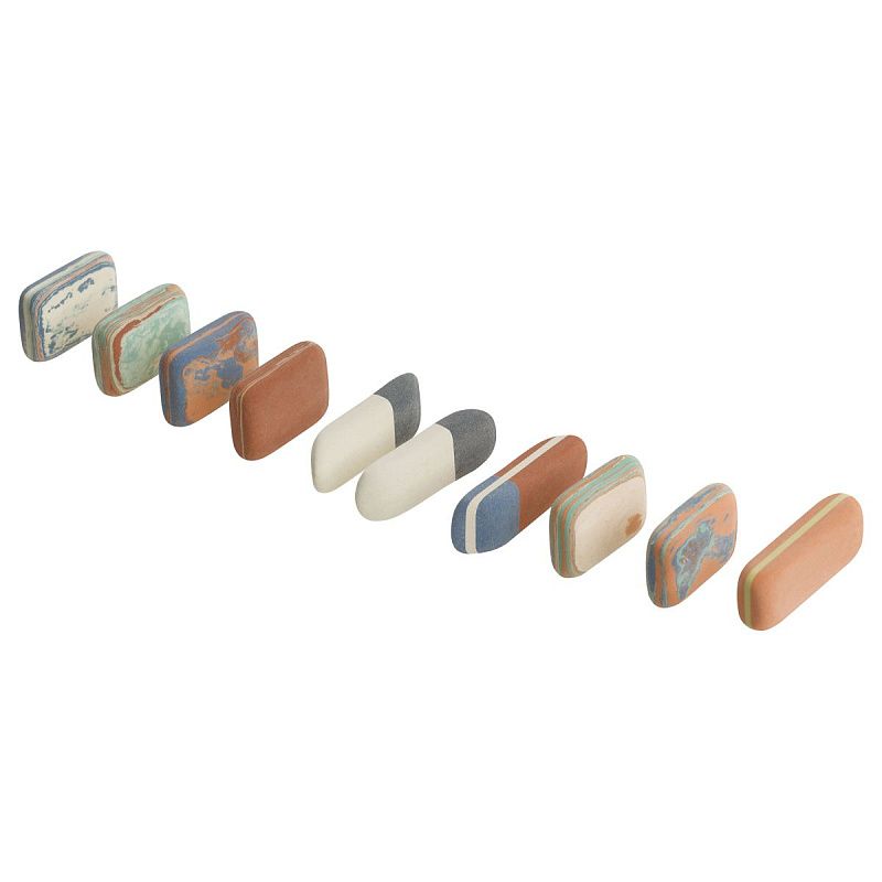 Набор ластиков Koh-I-Noor, 50г., овальный, комбинированный, натуральный каучук, европодвес 