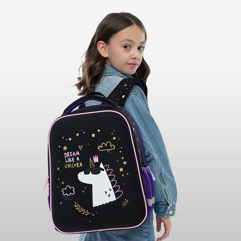 Ранец Berlingo Expert Mini "Dream Like A Unicorn" 36*27*14см, 2 отделения, 2 кармана, анатомическая спинка 