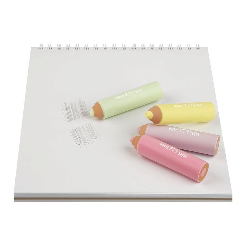 Набор ластиков MESHU "Little Pencils" 4шт., 65*15*15мм, термопластичная резина, блистер, европодвес 