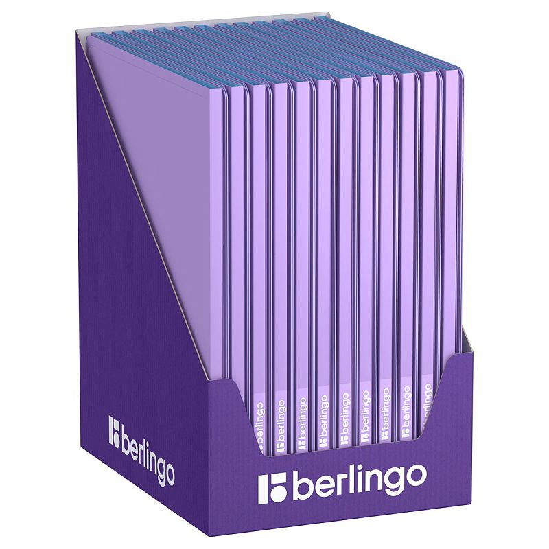 Папка с 10 вкладышами Berlingo "Haze", 9мм, 600мкм, с внутр. карманом, сиреневая, софт-тач 