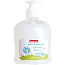 Мыло-крем жидкое OfficeClean "Детское" с ромашкой, антибактериальное, с дозатором, 500мл Мыло-крем жидкое OfficeClean "Детское" с ромашкой, антибактериальное, с дозатором, 500мл