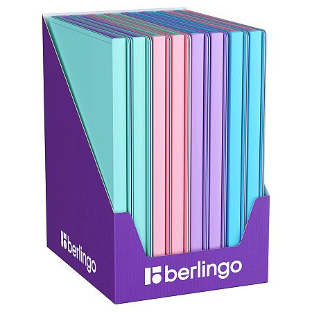 Папка с 20 вкладышами Berlingo "Haze", 14мм, 600мкм, с внутр. карманом, софт-тач, ассорти 