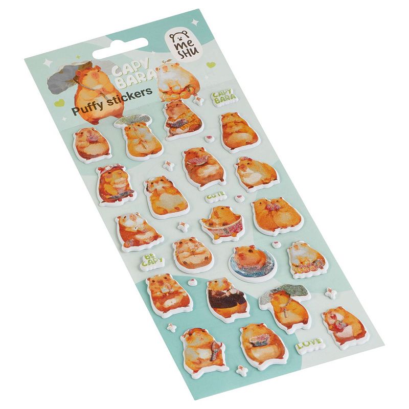 Наклейки объемные MESHU "Be Capy", 10*23см, инд. уп., европодвес