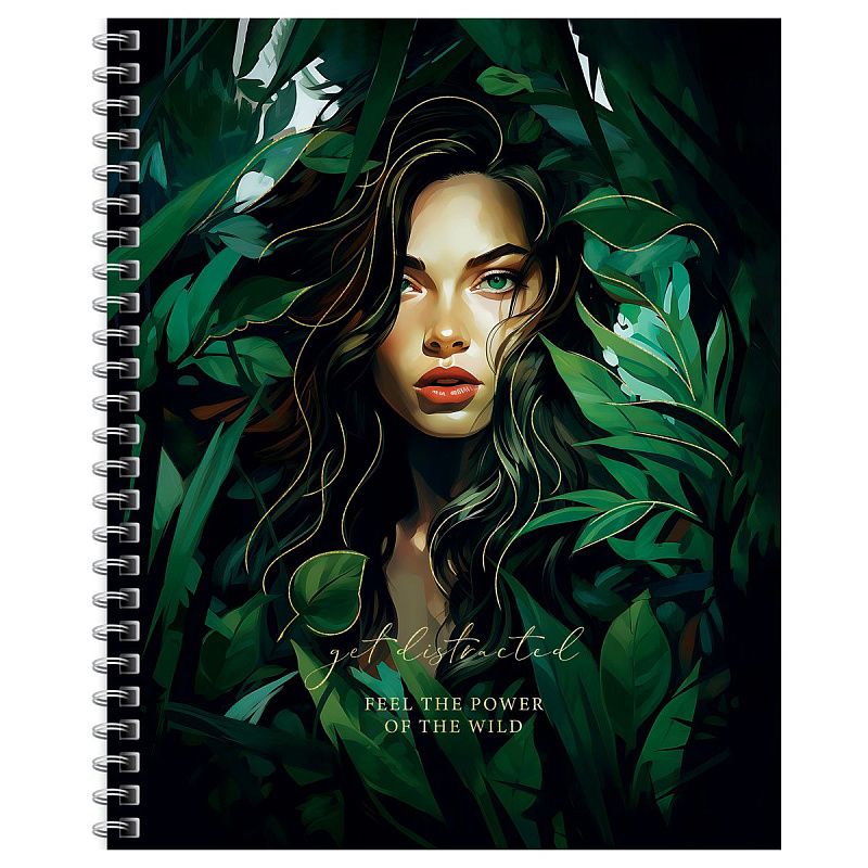 Тетрадь 96л., А5, клетка на гребне BG "Tropic style", матовая ламинация, тиснение фольгой, твердая обложка