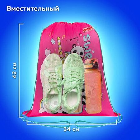 Мешок для обуви ПИФАГОР, 1 отделение, 40х32 см, Sweet mood, 272384 