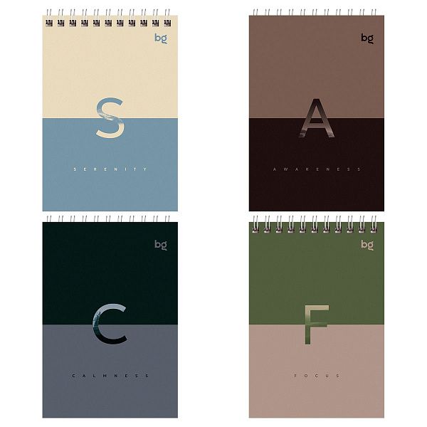 Блокнот А6 40л. на гребне BG "Прикосновение тумана"