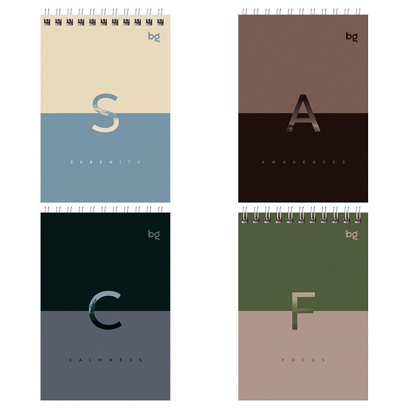 Блокнот А6 40л. на гребне BG "Прикосновение тумана"